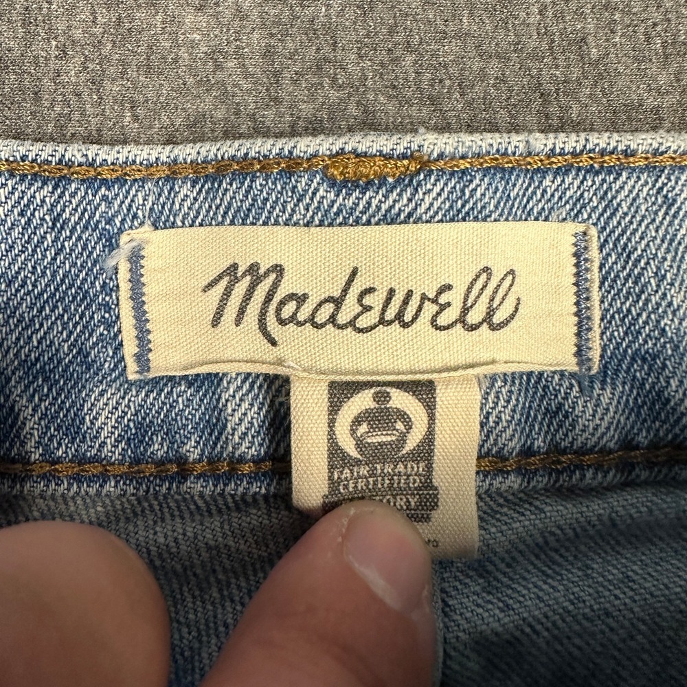 Madewell The Perfect Vintage Straight Jean Light Wash Raw Hem Women's 24 - Picture 2 of 10
